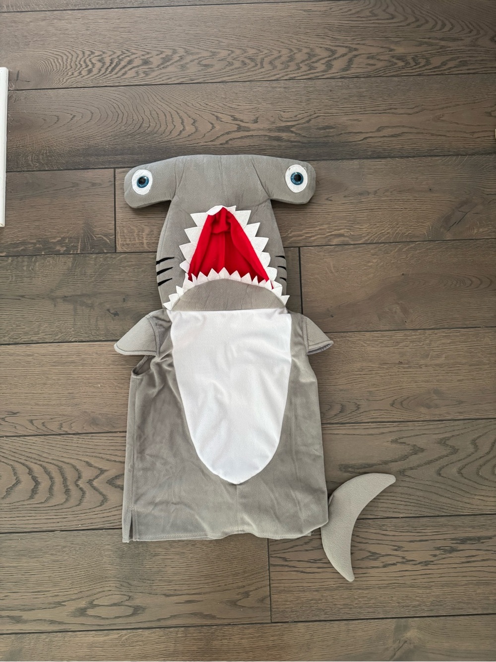 Kids Shark Costume Hooded Costume- Gray & White